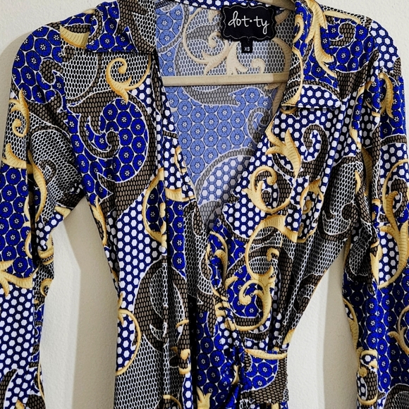 Dotty Wrap Midi Dress - Picture 4 of 5